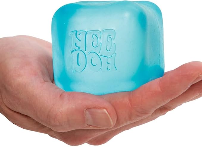 NeeDoh Nice Cube – Dual-Texture Squishy Stress & Fidget Toy | Soft Slow Squish, Firm Fast Squish