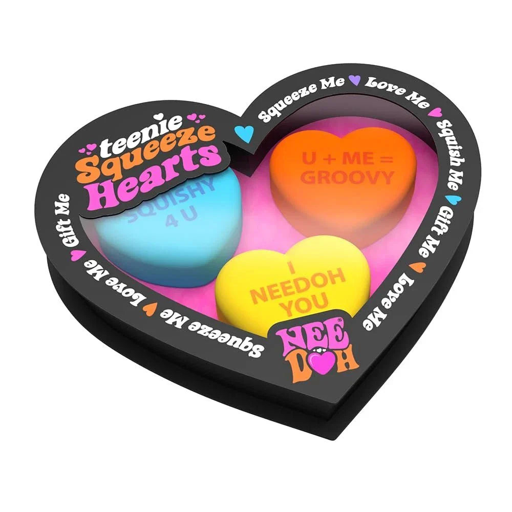 NeeDoh Color Change Squeeze Heart – Valentine’s Day Squishy Fidget Toy | Assorted Colors