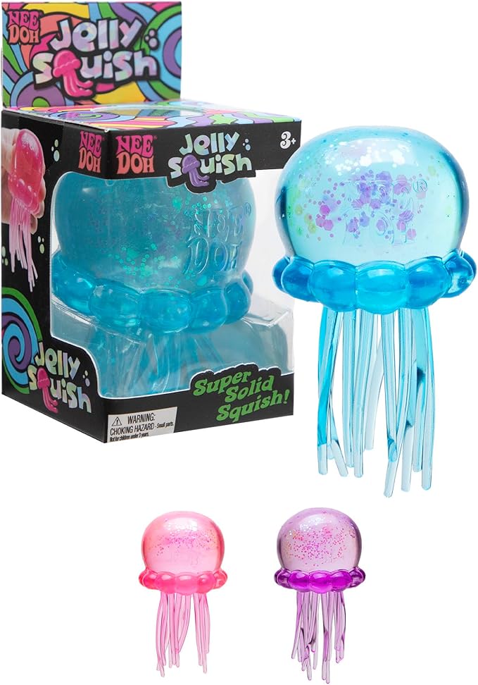 NeeDoh Jelly Squish – Shimmery Jellyfish Squishy Stress & Fidget Toy | Schylling