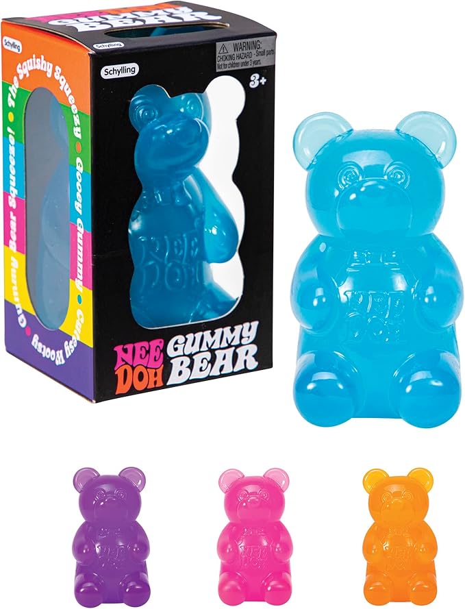 NeeDoh Gummy Bear – Giant Squishy Gummy Bear Stress & Fidget Toy | Assorted Colors