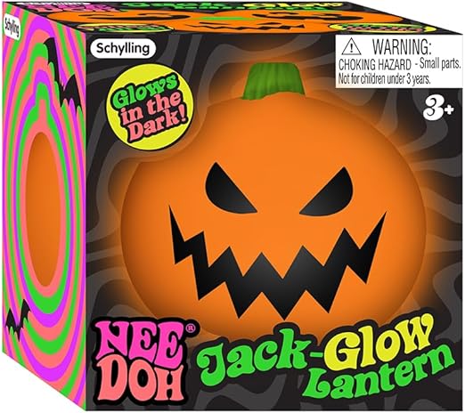 NeeDoh Jack Glow Lantern – Glow-in-the-Dark Halloween Squishy Stress Toy | Assorted Styles