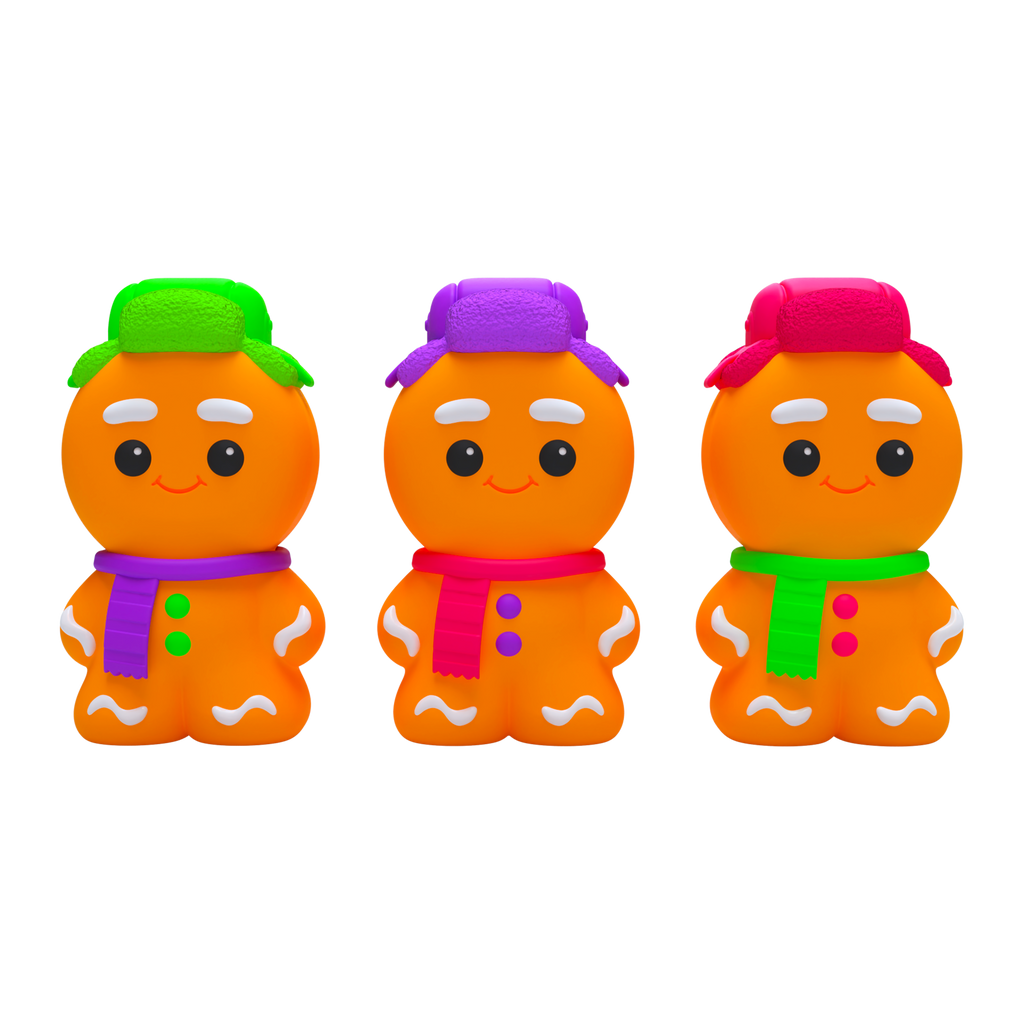 NeeDoh Ginger Glowman – Glow-in-the-Dark Crunchy Gingerbread Squishy Toy | Holiday Gift