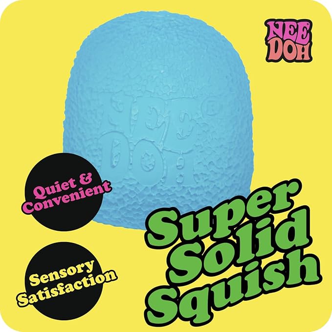 NeeDoh Nice Cube – Dual-Texture Squishy Stress & Fidget Toy | Soft Slow Squish, Firm Fast Squish
