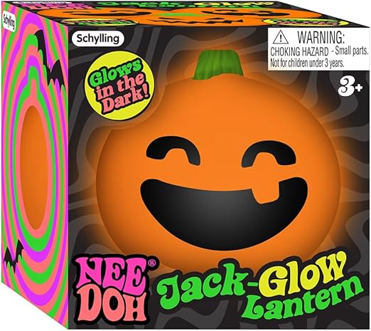 NeeDoh Jack Glow Lantern – Glow-in-the-Dark Halloween Squishy Stress Toy | Assorted Styles