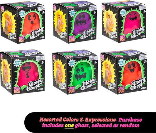 NeeDoh Groovy Ghost – Glow-in-the-Dark Halloween Squishy Fidget Toy | 6 Assorted Styles