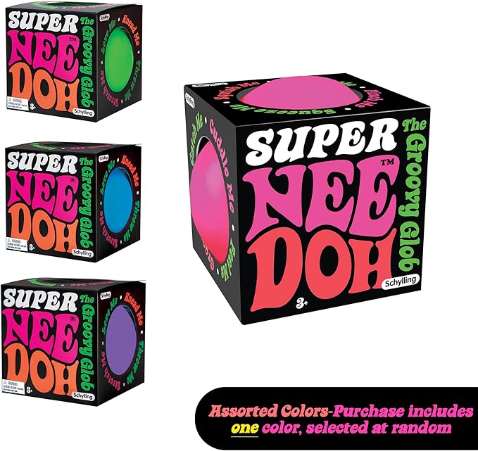 Super NeeDoh – Jumbo 4.5" Squishy Stress Ball & Fidget Toy | 3x the Size, 3x the Squish