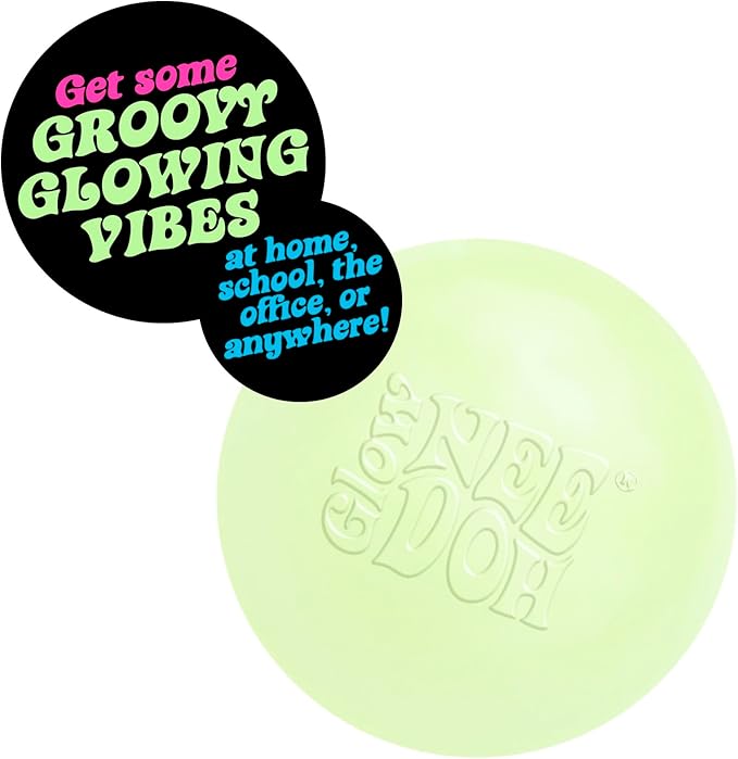 NeeDoh Glow in the Dark – Glowing Squishy Stress Ball & Fidget Toy | Schylling