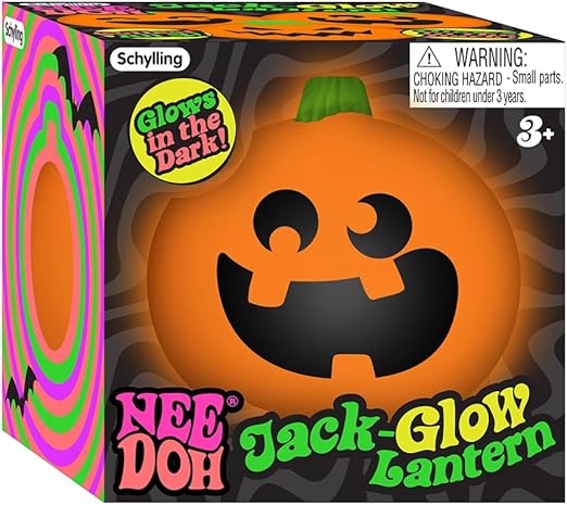 NeeDoh Jack Glow Lantern – Glow-in-the-Dark Halloween Squishy Stress Toy | Assorted Styles