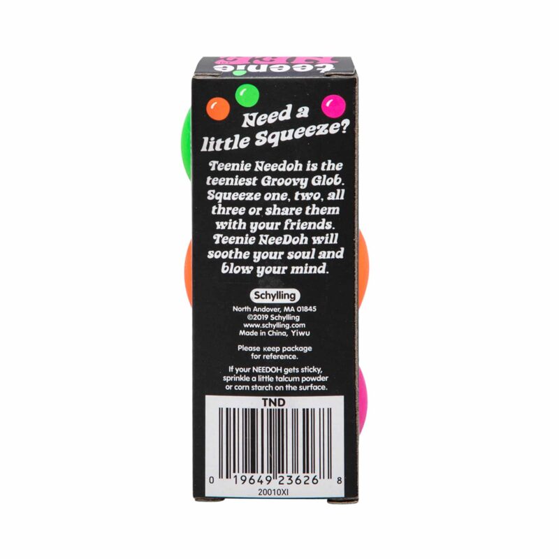 Teenie NeeDoh – Mini Squishy Stress & Fidget Toy | 3-Pack in Assorted Colors