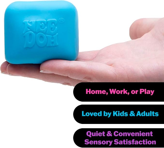 NeeDoh Nice Cube Glow – Glow-in-the-Dark Squishy Stress & Fidget Cube | Amazon #8 Squeeze Toy