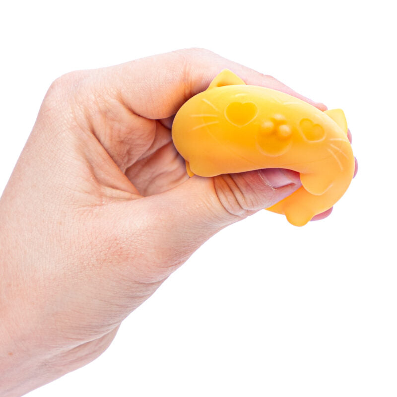 Teenie NeeDoh Cool Cats – Mini Squishy Cat Fidget Toy | 3-Pack, 8 Expressions, Assorted Colors