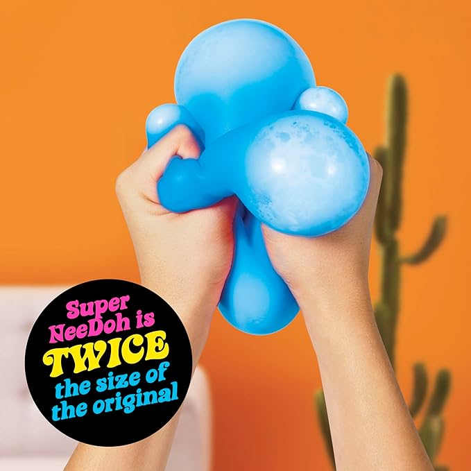 Super NeeDoh – Jumbo 4.5" Squishy Stress Ball & Fidget Toy | 3x the Size, 3x the Squish