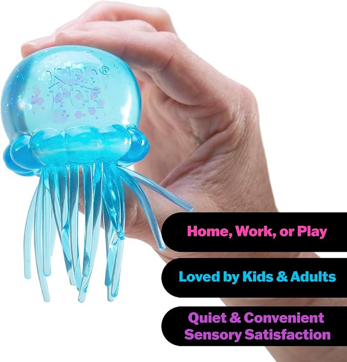 NeeDoh Jelly Squish – Shimmery Jellyfish Squishy Stress & Fidget Toy | Schylling