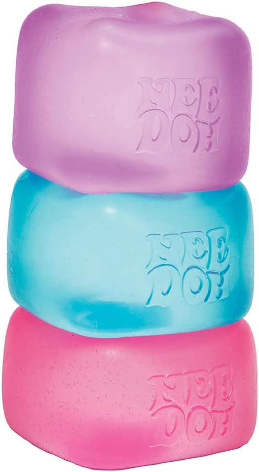 NeeDoh Nice Cube 3-Pack – Dual-Squish Squishy Stress & Fidget Toy Set | Multicolor | Amazon Top 100