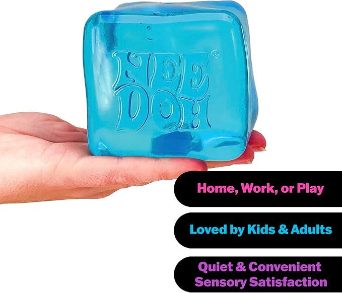 NeeDoh Nice Berg – Giant Translucent Blue Squishy Iceberg Stress & Fidget Toy | Super-Size Nice Cube