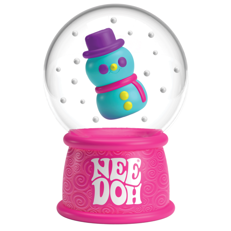 NeeDoh Squish N Flow Snow Globe – Glow-in-the-Dark Squishy Sensory Toy | Assorted Holiday Characters