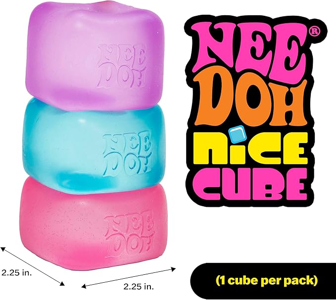 NeeDoh Nice Cube – The #1 Best-Selling Squishy Stress & Fidget Toy | Choose Your Color